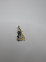 Szivecskés maci alakú arany medál