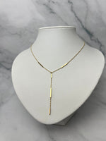 Szögletes betétes csüngős arany nyaklánc
