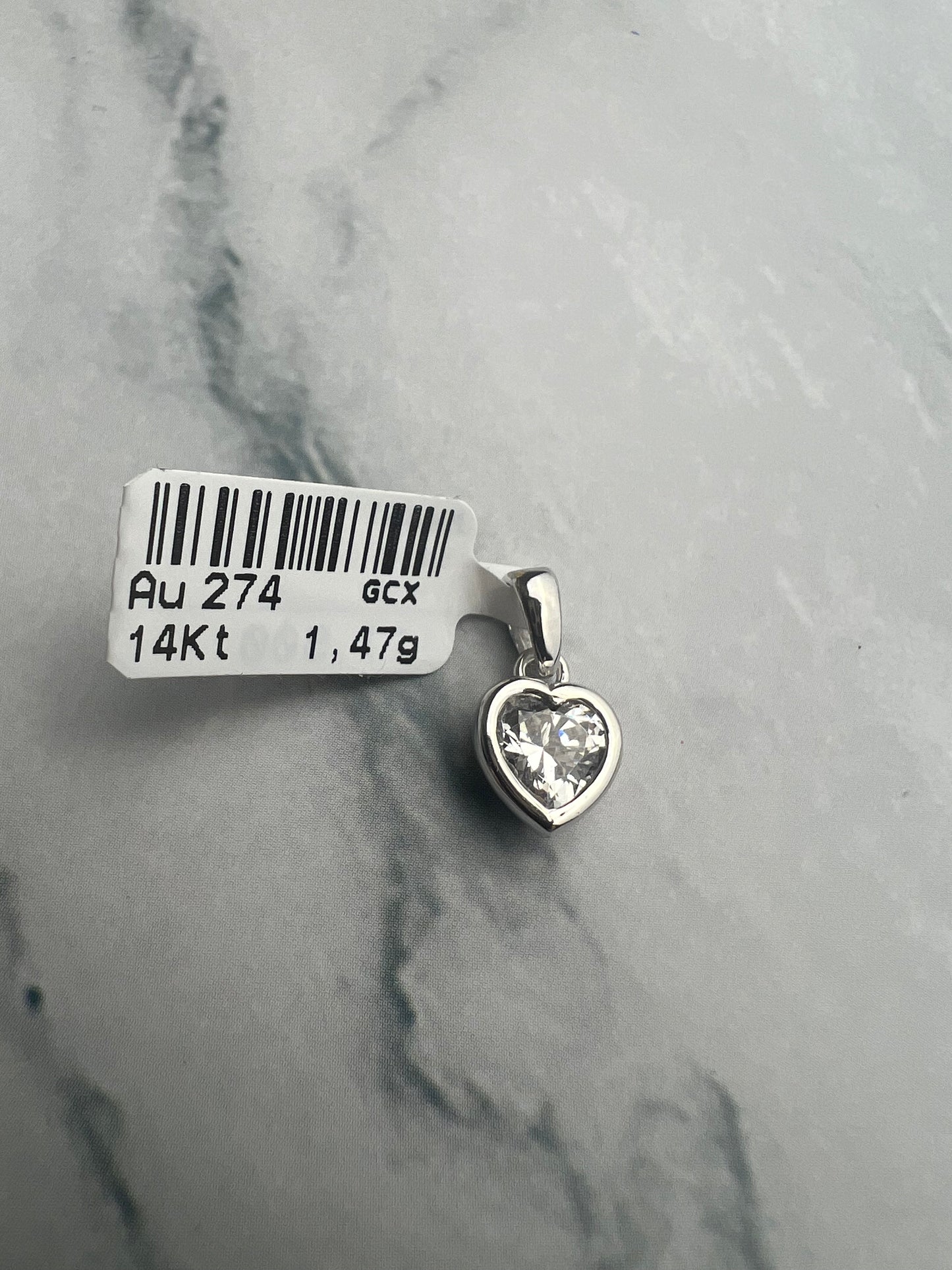 Button foglalatos cirkónia köves fehérarany medál