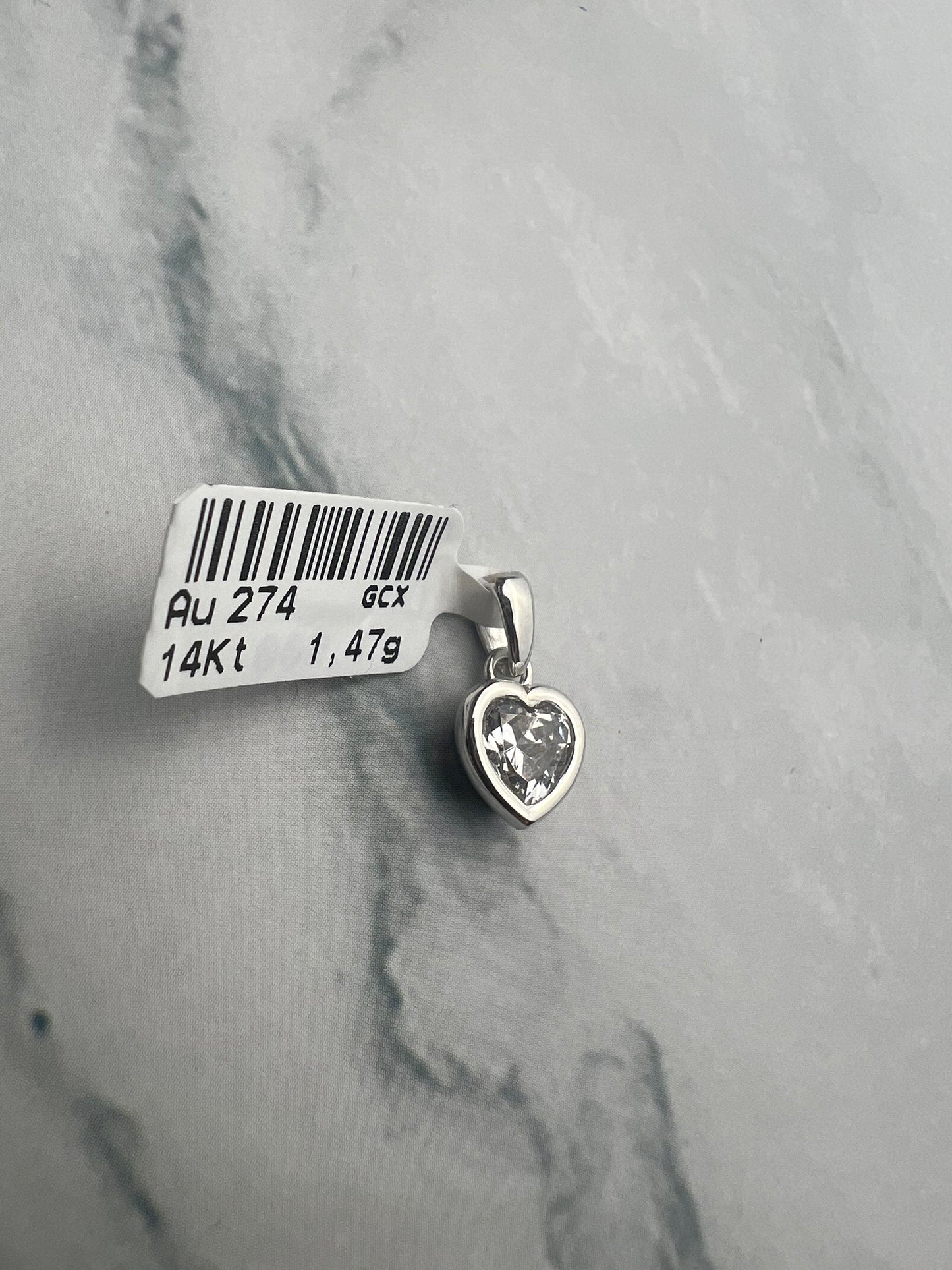 Button foglalatos cirkónia köves fehérarany medál