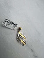 Különleges fazonú bicolor arany medál