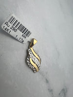 Különleges fazonú bicolor arany medál