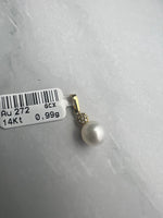 Gyöngyös arany medál pici fehér cirkónia kövekkel