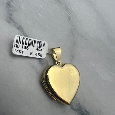 Kinyitható szives arany medál, gravírozható illetve fénykép tehető bele
