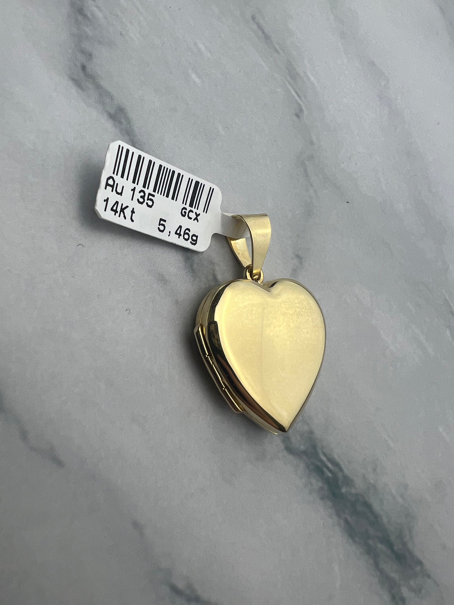 Kinyitható szives arany medál, gravírozható illetve fénykép tehető bele