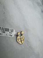 Szív arany medál, törhetö, best friend felirattal