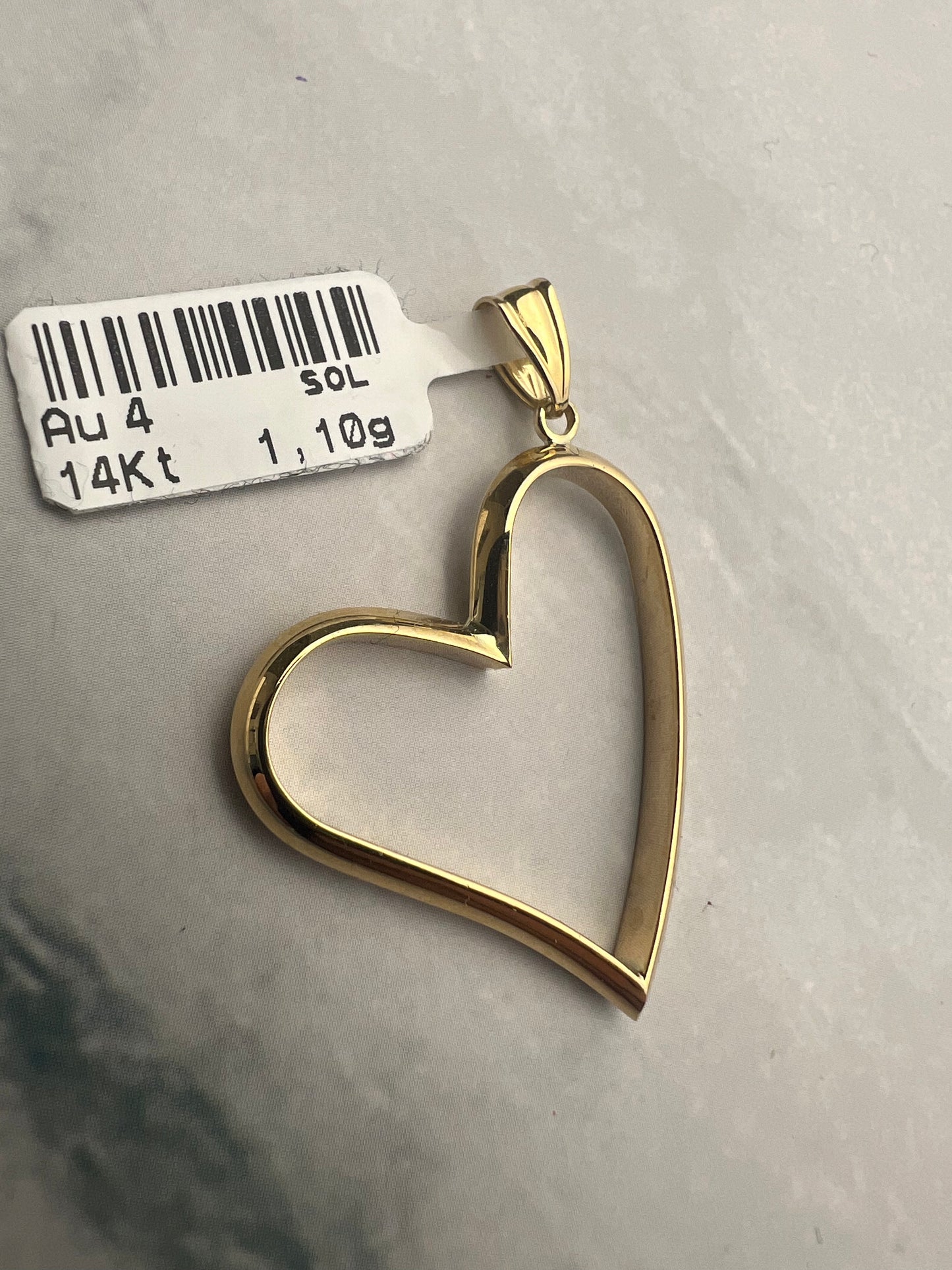 Szív arany medál