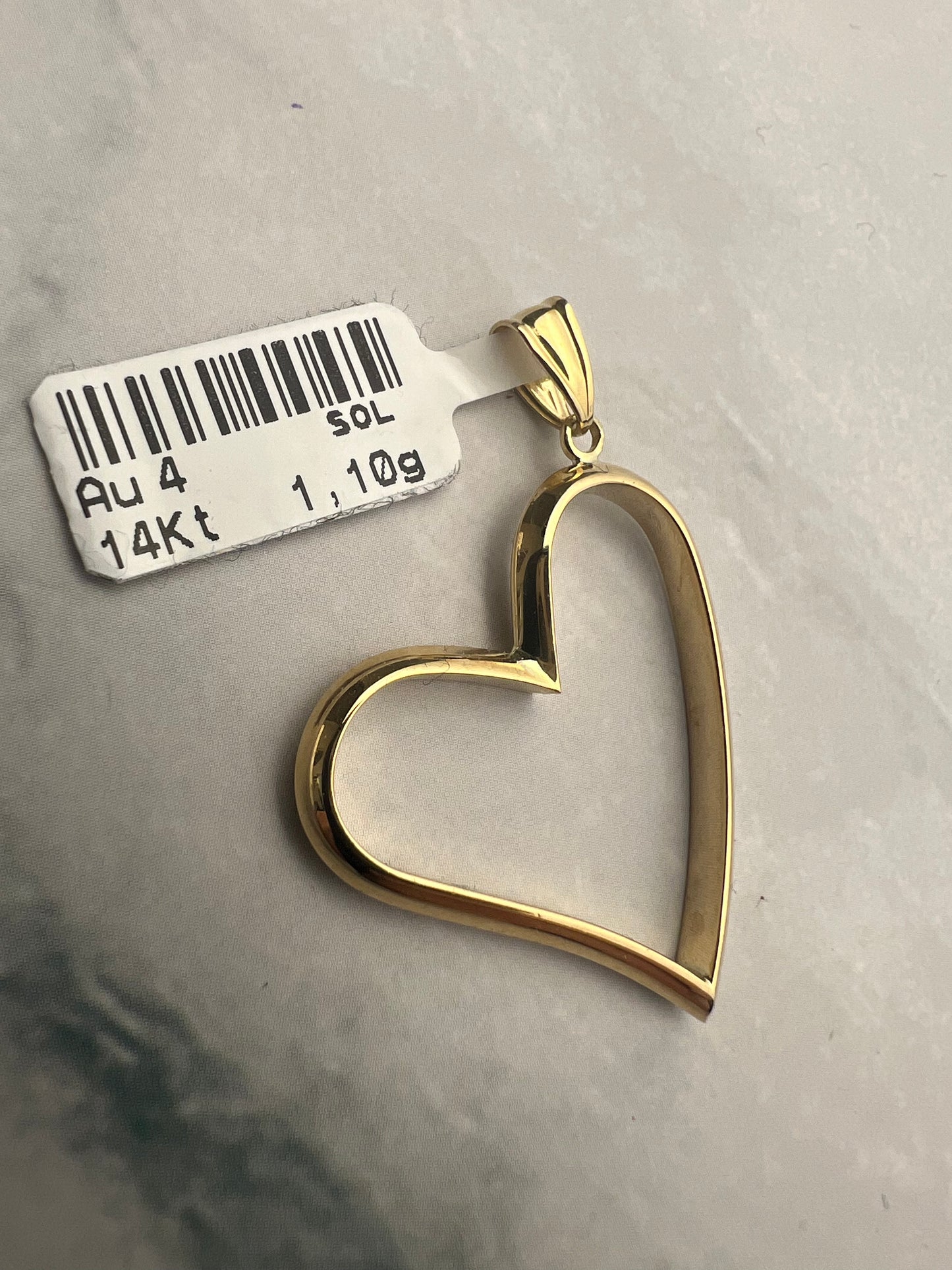 Szív arany medál