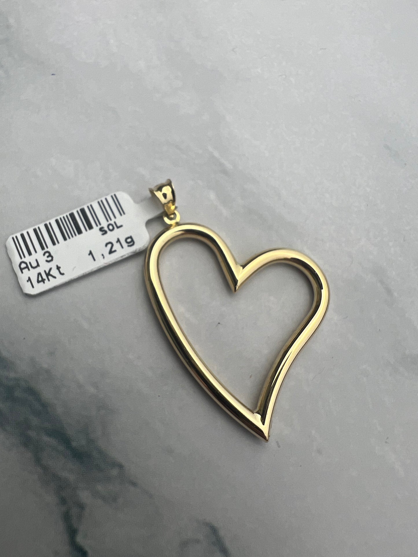 Szív arany medál
