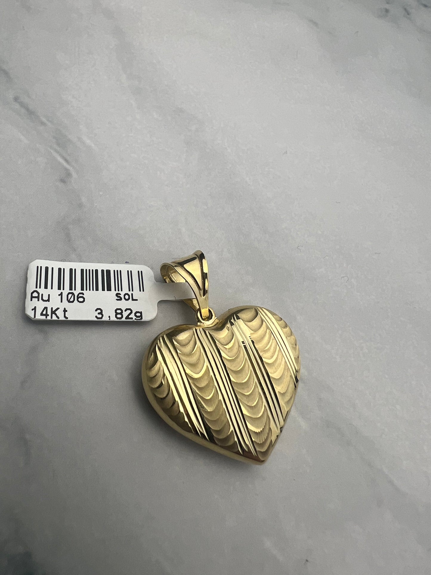 Szív arany medál