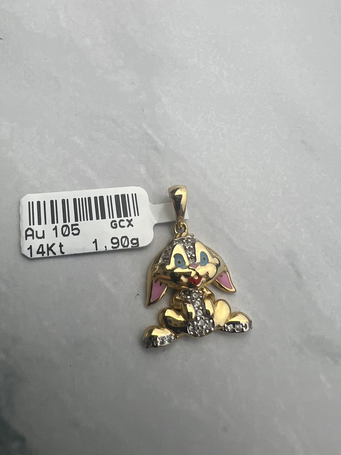 Nyuszis arany medál vidám szinekkel