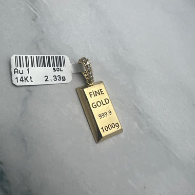 Befektetési aranyat szimbolizáló arany medál