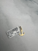 Horgony alakú arany medál