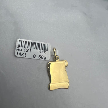 Pergamen alakú gravírozható arany medál