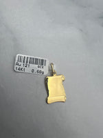 Pergamen alakú gravírozható arany medál