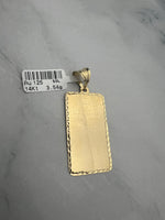 Téglalap alakú gravírozható arany medál