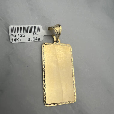 Téglalap alakú gravírozható arany medál