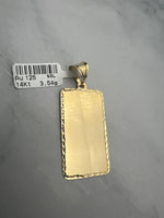 Téglalap alakú gravírozható arany medál