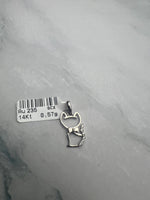 Csokornyakkendős cica fehérarany medál cirkónia kövekkel