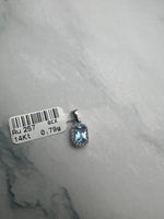 Kék köves fehérarany medál