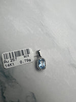 Kék köves fehérarany medál