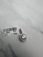 Köves fehérarany medál cirkónia kövekkel