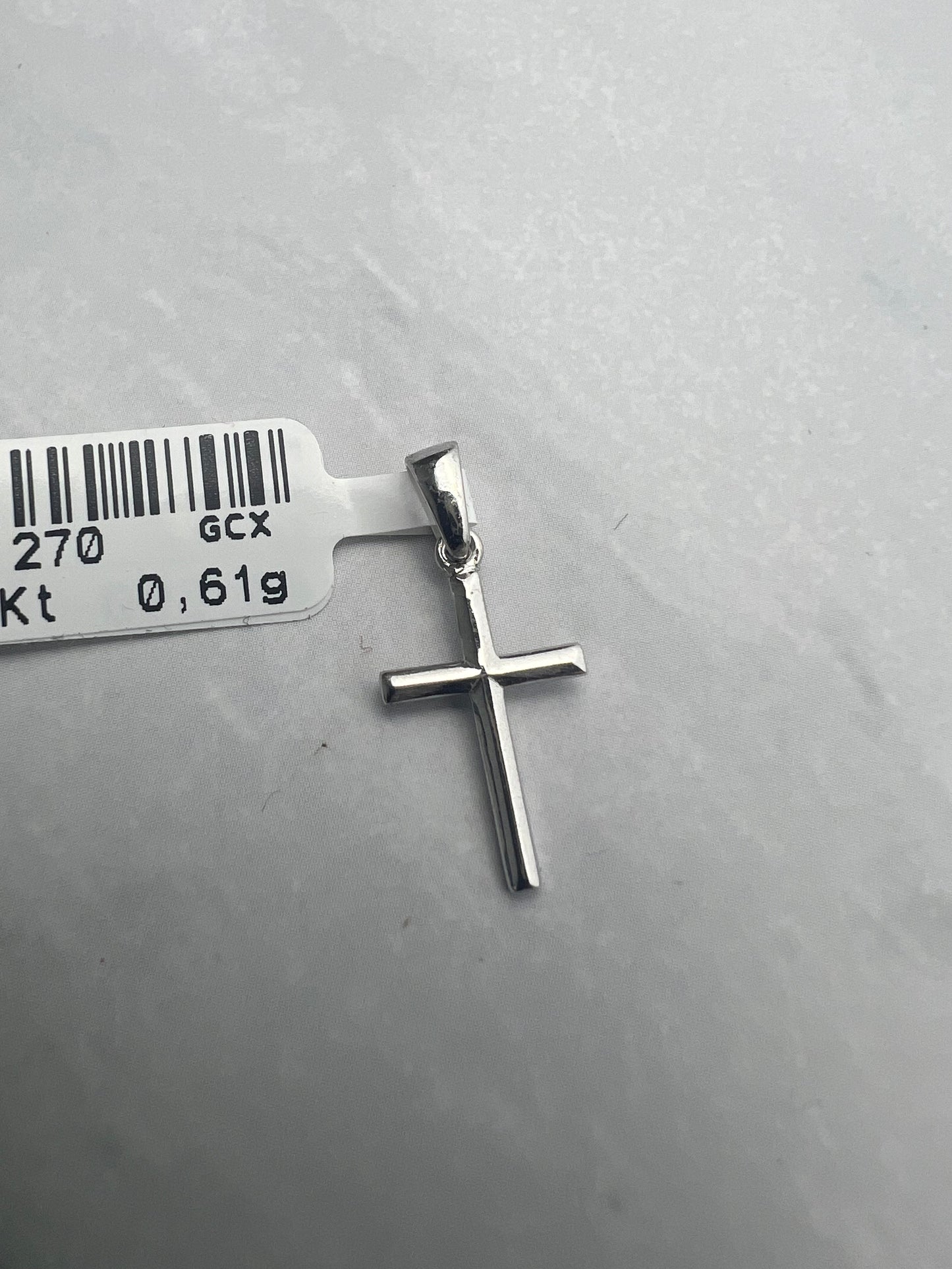 Kereszt fehérarany medál