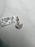 Hattyú fehérarany medál cirkónia kövekkel