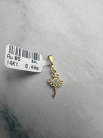 Balerina sárgaarany medál cirkónia kövekkel