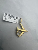 Repülőgép arany medál cirkónia kővel