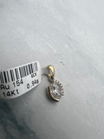 Cirkónia köves modern arany medál