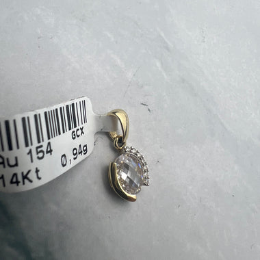 Cirkónia köves modern arany medál