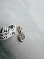 Cirkónia köves modern arany medál