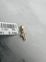 Mini kereszt arany medál cirkónia köves