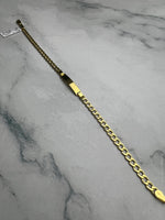 Karlánc sárgaarany, gravírozható betéttel