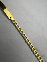 Karlánc sárgaarany, gravírozható betéttel