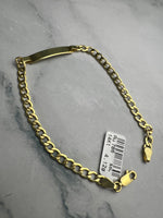 Karlánc sárgaarany, gravírozható betéttel