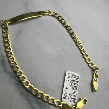 Karlánc sárgaarany, gravírozható betéttel