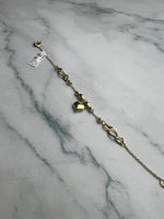 Karlánc tricolor, sárgaarany dominanciával, középen szívvel