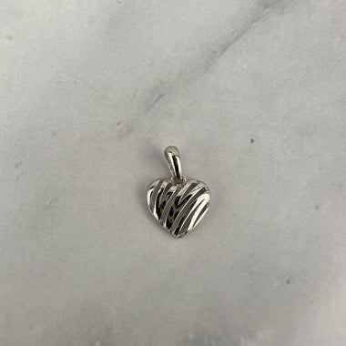 Fehérarany mini szív medál