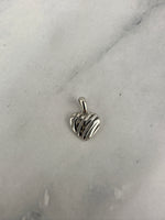 Fehérarany mini szív medál