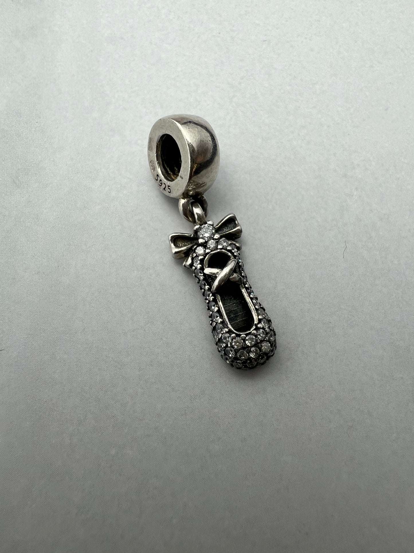 Balerina cipő ezüst charm