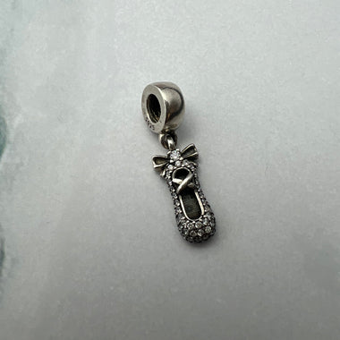 Balerina cipő ezüst charm