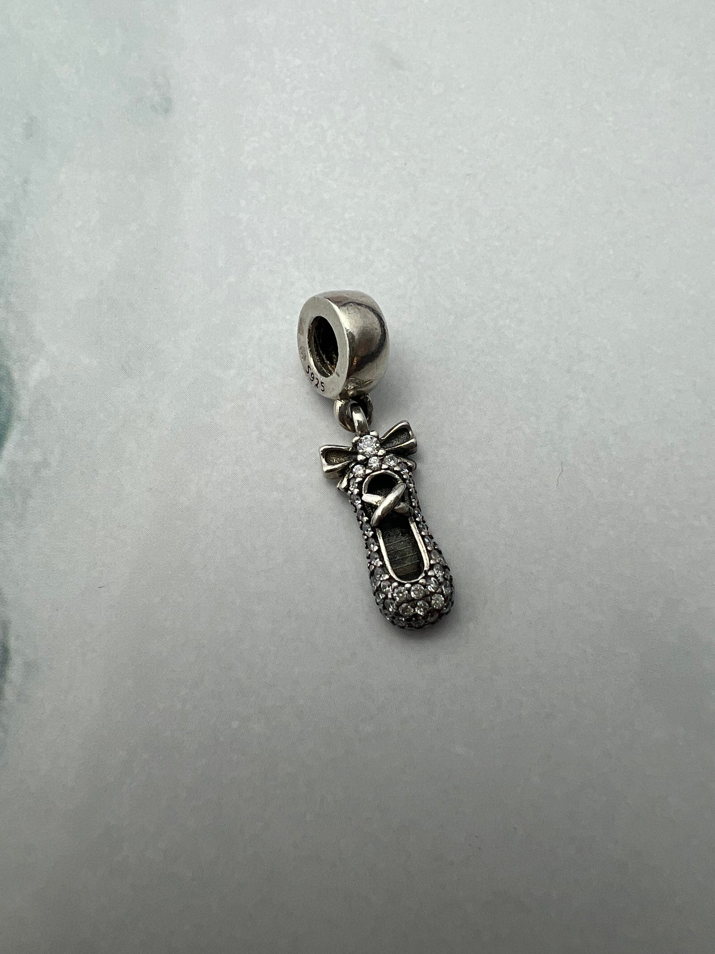 Balerina cipő ezüst charm