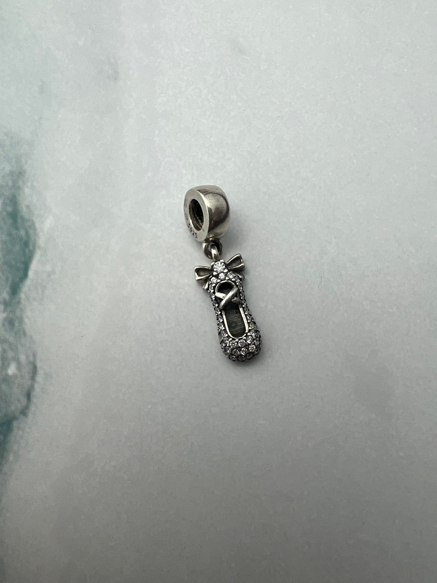 Balerina cipő ezüst charm