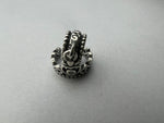 Tiara alakú függő ezüst charm