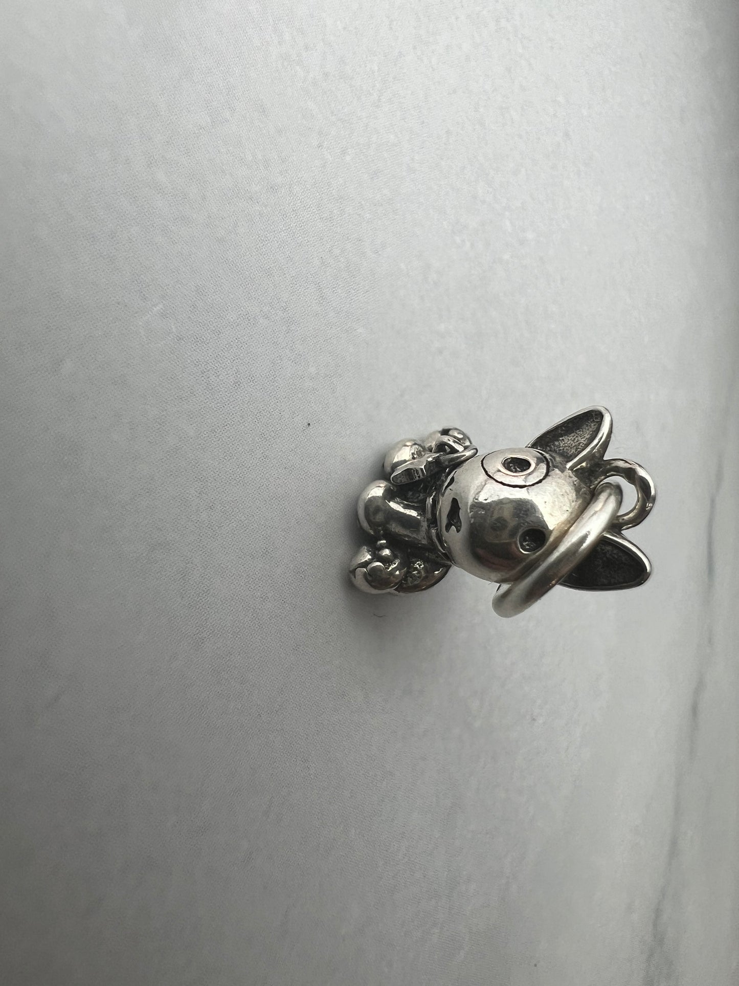 Kiskutya függő ezüst charm
