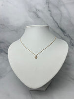 Beépített köves gyöngy medálos arany nyaklánc