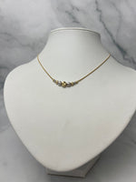 Bicolor metszett gömbös arany nyaklánc