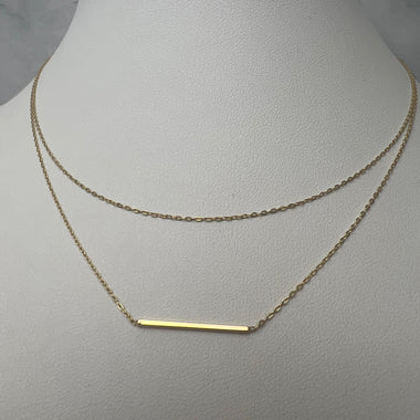 Dupla soros, betétes arany nyaklánc